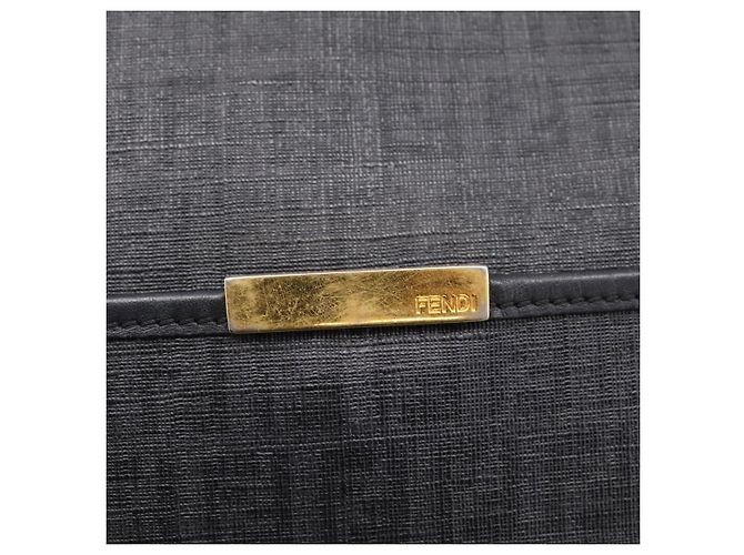 Borsa a tracolla FENDI Zucchino Canvas PVC Nero Oro Auth 204845 D'oro - vista 19