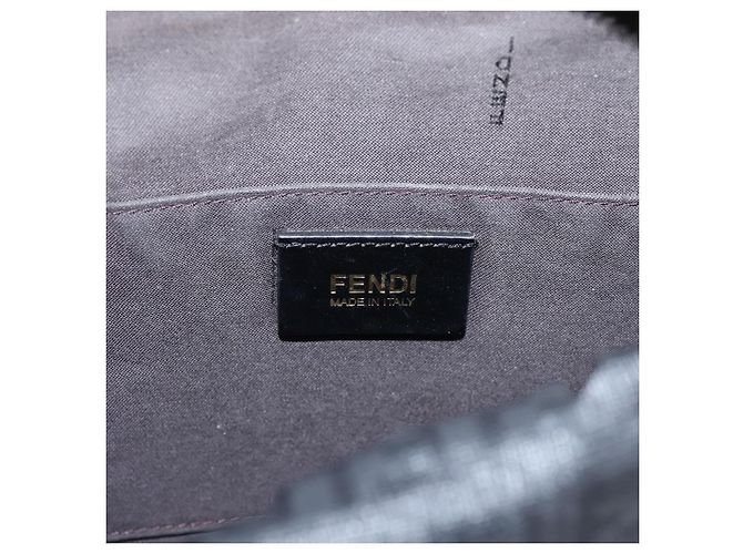 Borsa a tracolla FENDI Zucchino Canvas PVC Nero Oro Auth 204845 D'oro - vista 20