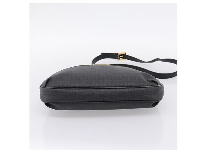 Borsa a tracolla FENDI Zucchino Canvas PVC Nero Oro Auth 204845 D'oro - vista 5