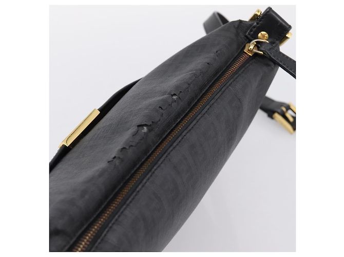 Borsa a tracolla FENDI Zucchino Canvas PVC Nero Oro Auth 204845 D'oro - vista 6