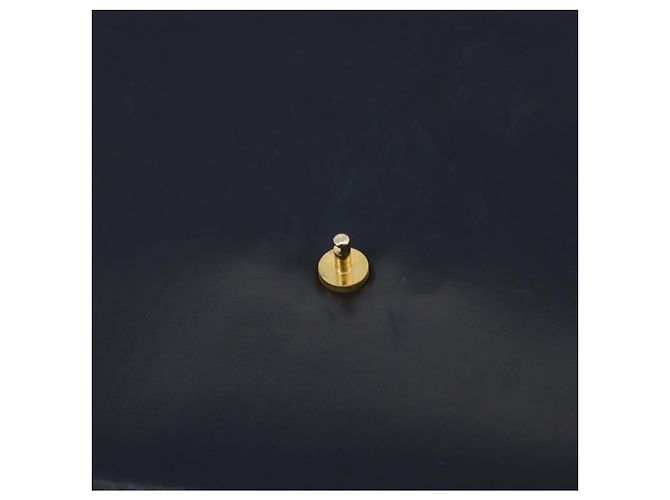 Bolsa de Ombro GUCCI em Couro Azul Marinho e Dourado Autêntica 205163 - vista 23