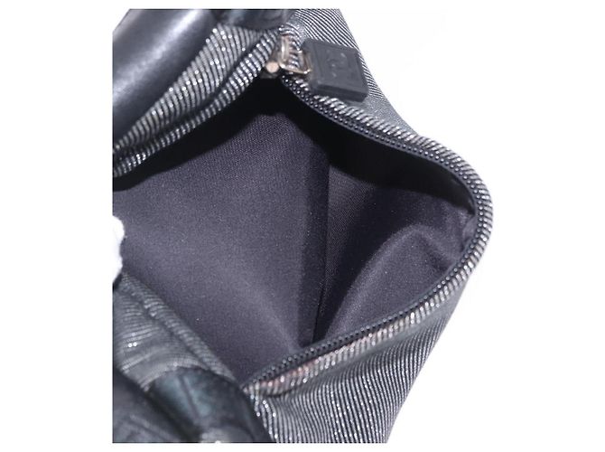 Riñonera CHANEL Sports Line Canvas Negra Plata CC Auth 204767V Negro - vista 12