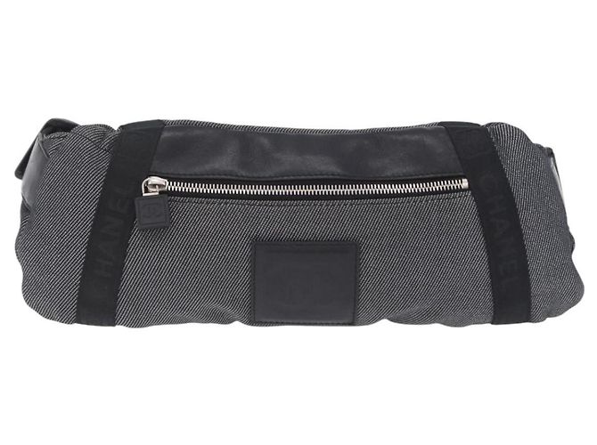 Riñonera CHANEL Sports Line Canvas Negra Plata CC Auth 204767V Negro - vista 13