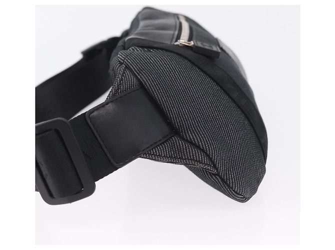 Riñonera CHANEL Sports Line Canvas Negra Plata CC Auth 204767V Negro - vista 4