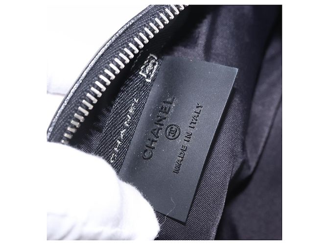 Riñonera CHANEL Sports Line Canvas Negra Plata CC Auth 204767V Negro - vista 9