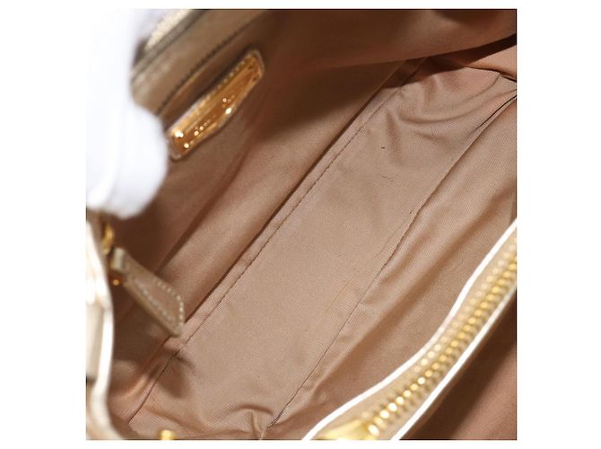 Borsa a mano Miu Miu in pelle Champagne Gold Gold Tone Auth 167627V D'oro - vista 10