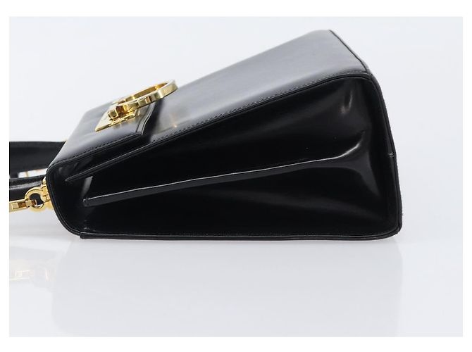 Borsa Salvatore Ferragamo Gancini in pelle 2way Nera Tono Oro Autentica 204629V Nero - vista 4