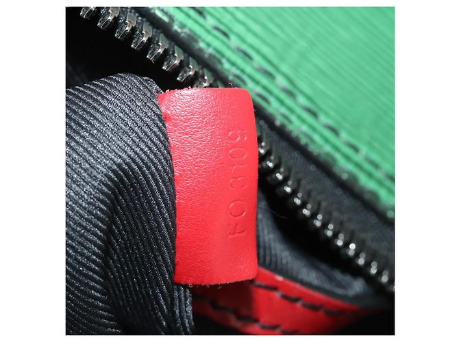 Bolsa LOUIS VUITTON Epi Keepall Bandouliere 50 Green Red Blue M55571 Auth 199362A Vermelho Azul Verde - vista 12