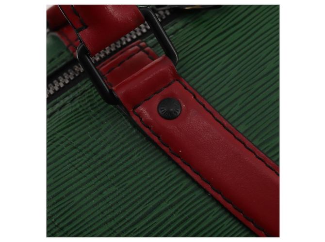Bolsa LOUIS VUITTON Epi Keepall Bandouliere 50 Green Red Blue M55571 Auth 199362A Vermelho Azul Verde - vista 19
