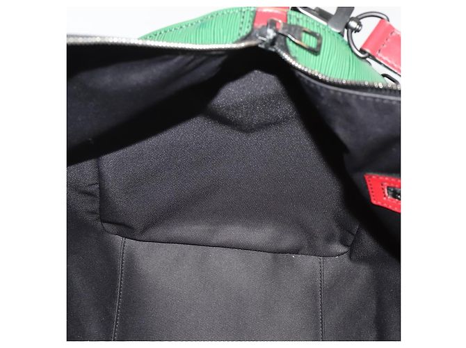 Bolsa LOUIS VUITTON Epi Keepall Bandouliere 50 Green Red Blue M55571 Auth 199362A Vermelho Azul Verde - vista 23