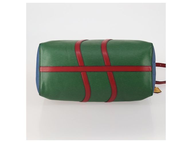 Bolsa LOUIS VUITTON Epi Keepall Bandouliere 50 Green Red Blue M55571 Auth 199362A Vermelho Azul Verde - vista 5