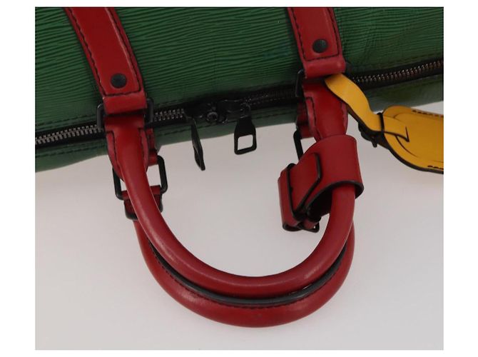 Bolsa LOUIS VUITTON Epi Keepall Bandouliere 50 Green Red Blue M55571 Auth 199362A Vermelho Azul Verde - vista 8