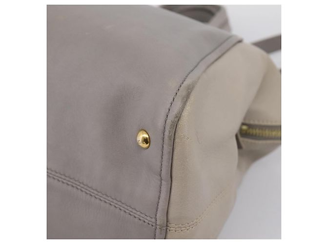 Borsa a mano FENDI Chameleon in pelle 2way Grigio Tono Oro 8BL110 Auth 198625A Marrone - vista 17