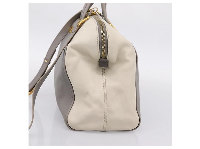 Borsa a mano FENDI Chameleon in pelle 2way Grigio Tono Oro 8BL110 Auth 198625A Marrone - vista 4