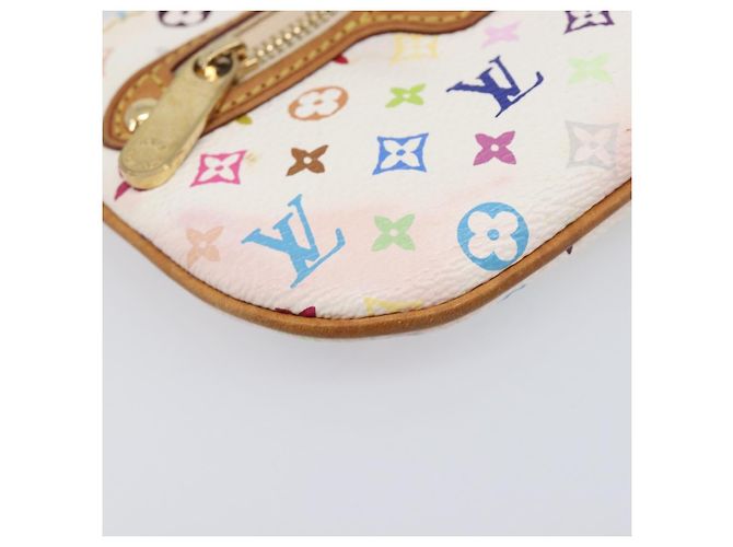 LOUIS VUITTON Monogram Multicolor Pochette MM Pouch White M60028 LV Auth 204245 - view 14