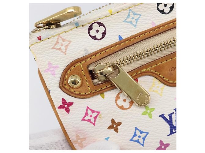 LOUIS VUITTON Monogram Multicolor Pochette MM Pouch White M60028 LV Auth 204245 - view 18