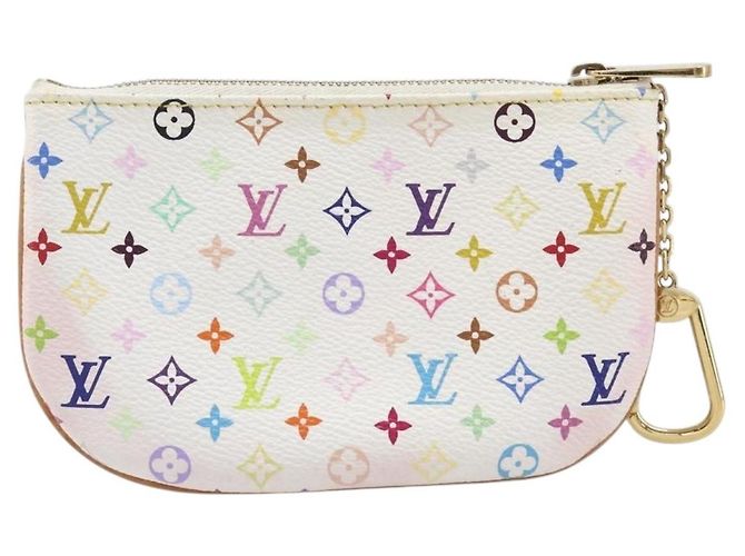 LOUIS VUITTON Monogram Multicolor Pochette MM Pouch White M60028 LV Auth 204245 - view 2