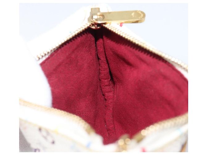 LOUIS VUITTON Monogram Multicolor Pochette MM Pouch White M60028 LV Auth 204245 - view 20