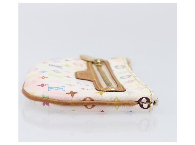 LOUIS VUITTON Monogram Multicolor Pochette MM Pouch White M60028 LV Auth 204245 - view 3