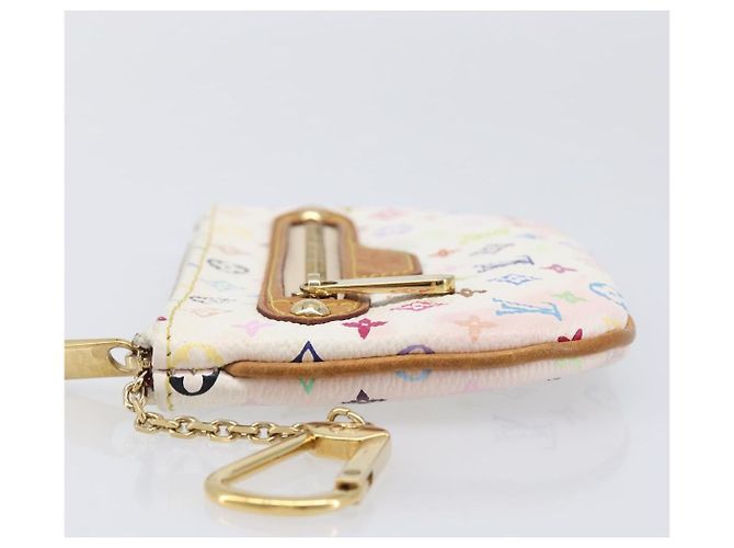 LOUIS VUITTON Monogram Multicolor Pochette MM Pouch White M60028 LV Auth 204245 - view 4