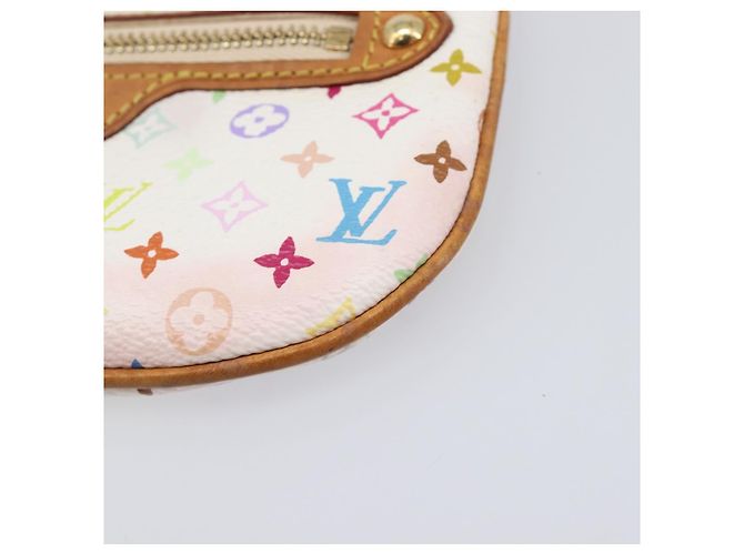 LOUIS VUITTON Monogram Multicolor Pochette MM Pouch White M60028 LV Auth 204245 - view 7
