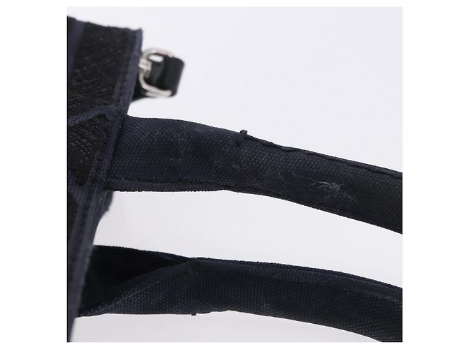 Borsa a mano PRADA Canapa Triangle Canvas 2way Navy Silver Auth 204765M Argento Blu navy - vista 8