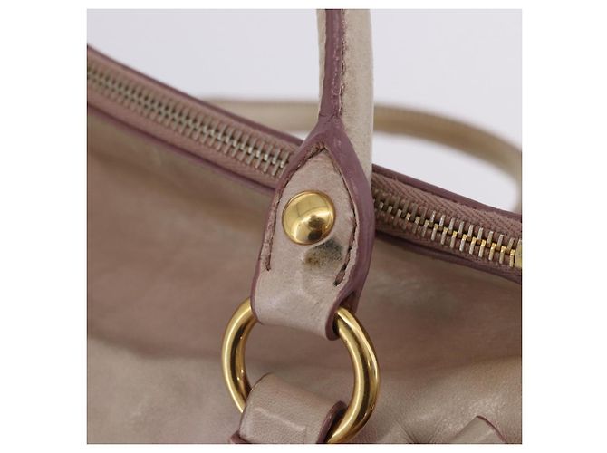Borsa a mano Miu Miu Vitellolux 2way Pink Gold Auth 204364A Rosa D'oro - vista 10