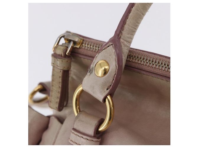 Borsa a mano Miu Miu Vitellolux 2way Pink Gold Auth 204364A Rosa D'oro - vista 15