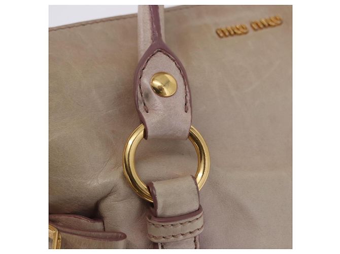 Borsa a mano Miu Miu Vitellolux 2way Pink Gold Auth 204364A Rosa D'oro - vista 16