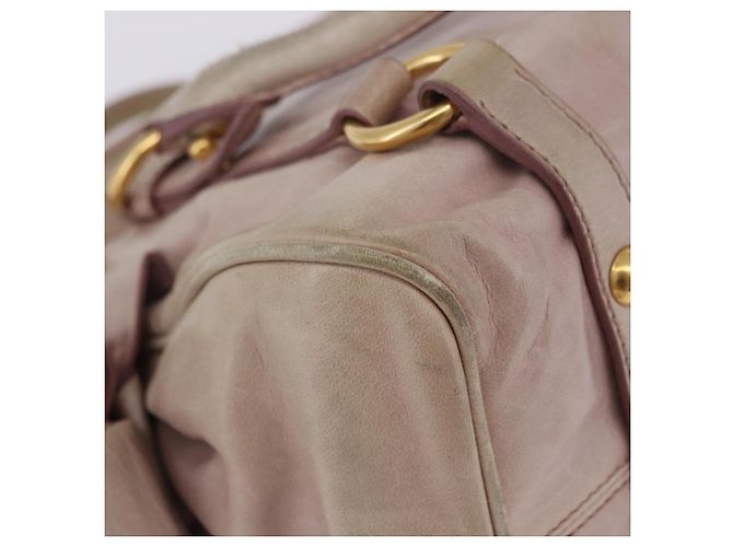 Borsa a mano Miu Miu Vitellolux 2way Pink Gold Auth 204364A Rosa D'oro - vista 22
