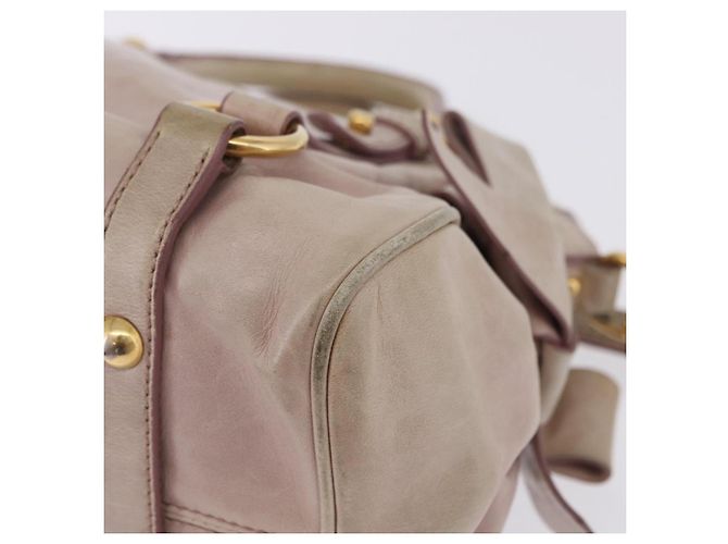 Borsa a mano Miu Miu Vitellolux 2way Pink Gold Auth 204364A Rosa D'oro - vista 25