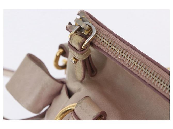 Borsa a mano Miu Miu Vitellolux 2way Pink Gold Auth 204364A Rosa D'oro - vista 27