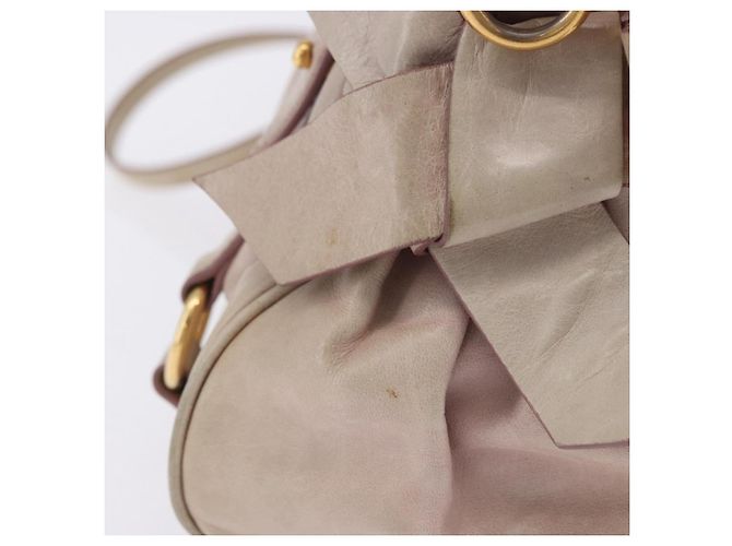 Borsa a mano Miu Miu Vitellolux 2way Pink Gold Auth 204364A Rosa D'oro - vista 5