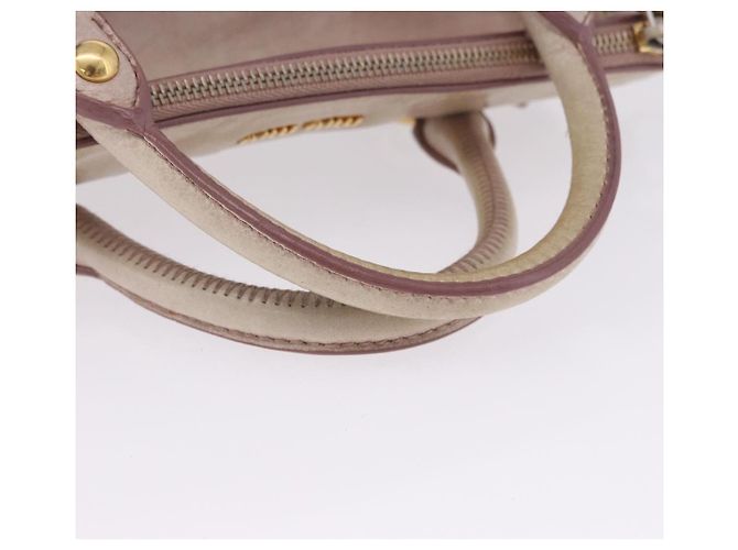 Borsa a mano Miu Miu Vitellolux 2way Pink Gold Auth 204364A Rosa D'oro - vista 8