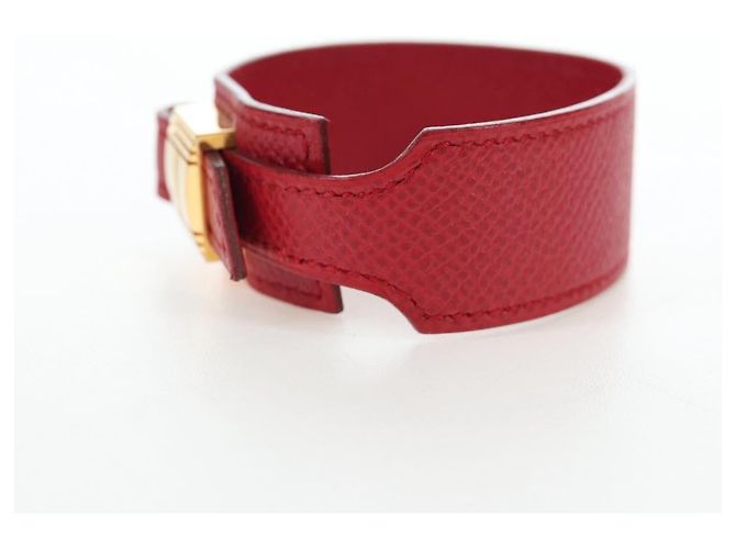 Hermès Pulsera HERMES Artemis Cuero Rojo Auth 202720M Roja - vista 3