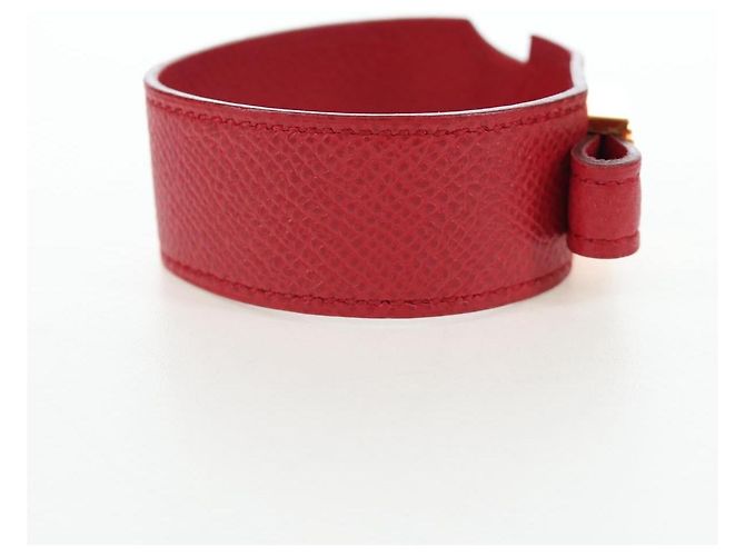 Hermès Pulsera HERMES Artemis Cuero Rojo Auth 202720M Roja - vista 4