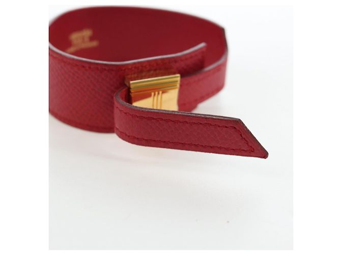 Hermès Pulsera HERMES Artemis Cuero Rojo Auth 202720M Roja - vista 6
