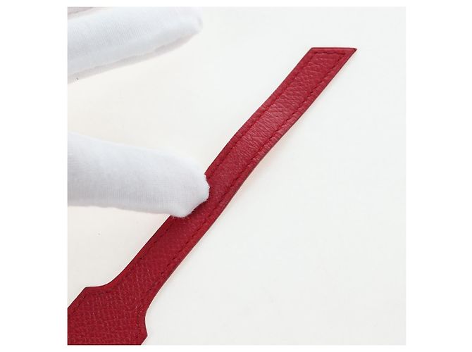 Hermès Pulsera HERMES Artemis Cuero Rojo Auth 202720M Roja - vista 8