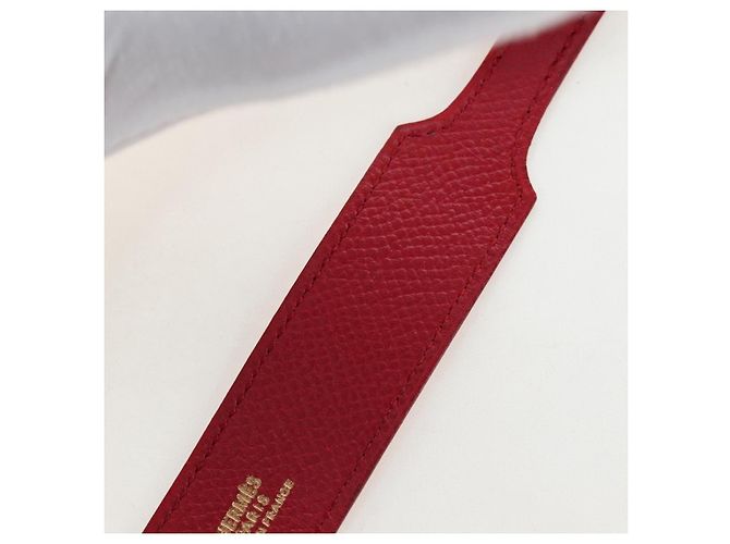 Hermès Pulsera HERMES Artemis Cuero Rojo Auth 202720M Roja - vista 9