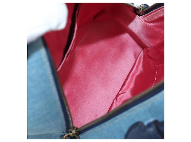 GUCCI GG Marmont Rucksack Denim Blue Gold 476671 Auth 203241M Blau Golden - Ansicht 10