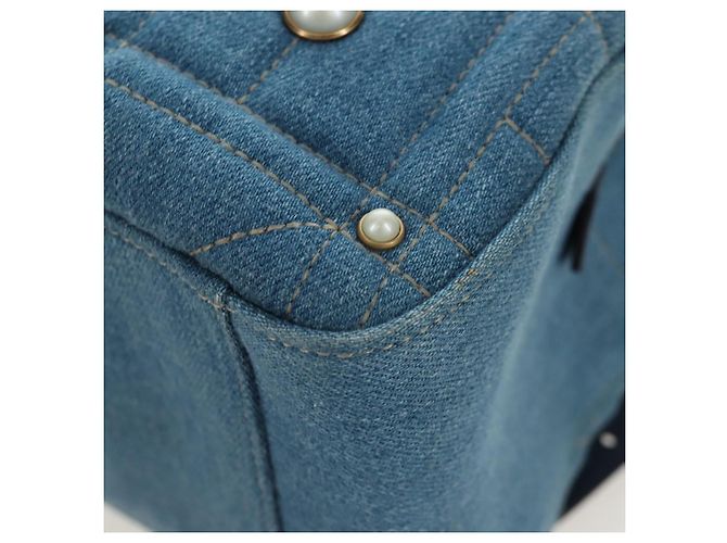 GUCCI GG Marmont Rucksack Denim Blue Gold 476671 Auth 203241M Blau Golden - Ansicht 18