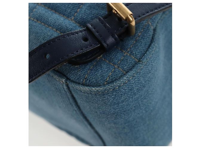 GUCCI GG Marmont Rucksack Denim Blue Gold 476671 Auth 203241M Blau Golden - Ansicht 20