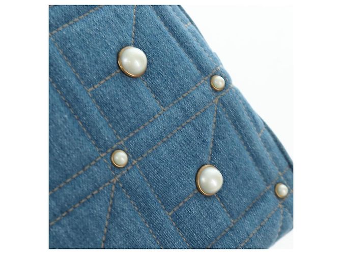 GUCCI GG Marmont Rucksack Denim Blue Gold 476671 Auth 203241M Blau Golden - Ansicht 21