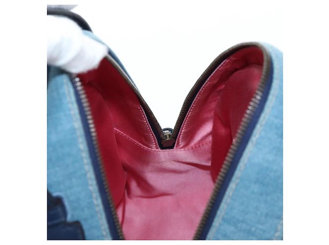 GUCCI GG Marmont Rucksack Denim Blue Gold 476671 Auth 203241M Blau Golden - Ansicht 27