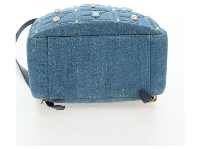 GUCCI GG Marmont Rucksack Denim Blue Gold 476671 Auth 203241M Blau Golden - Ansicht 5