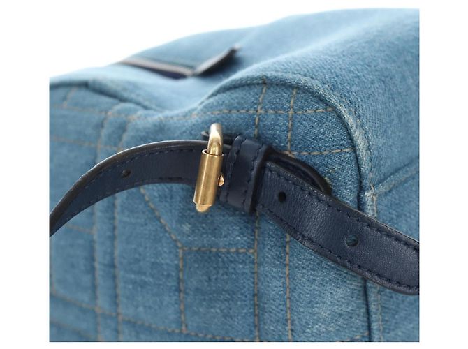 GUCCI GG Marmont Rucksack Denim Blue Gold 476671 Auth 203241M Blau Golden - Ansicht 9