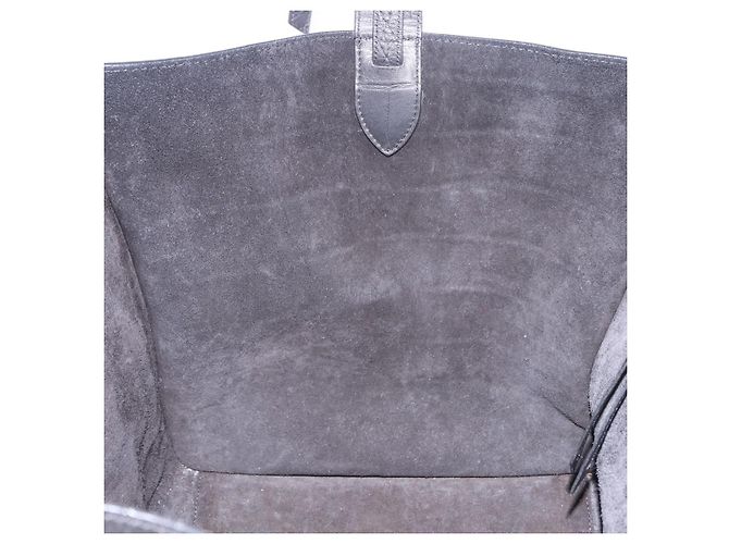Céline Bolsa de mão CELINE Luggage Phantom Shopper em couro preto com detalhes dourados Auth 201314V - vista 19
