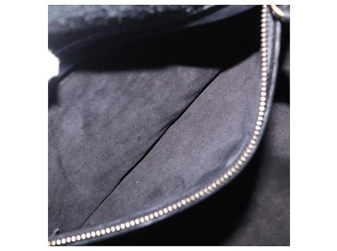 Céline Bolsa de mão CELINE Luggage Phantom Shopper em couro preto com detalhes dourados Auth 201314V - vista 21