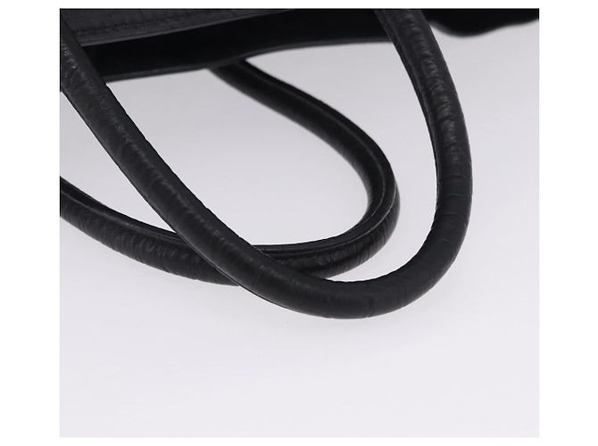 Céline Bolsa de mão CELINE Luggage Phantom Shopper em couro preto com detalhes dourados Auth 201314V - vista 7