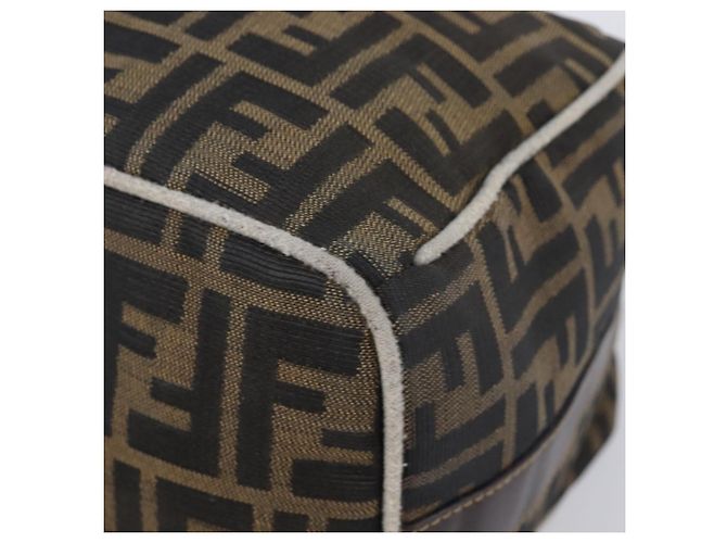 FENDI Zucca Canvas Vanity Handtasche Schwarz Braun Auth 198536 - Ansicht 14